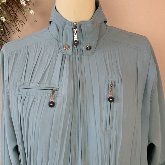 Jamie Sadock Women’s Sage Green Bomber Jacket CardiganSize Medium - Picture 2 of 9